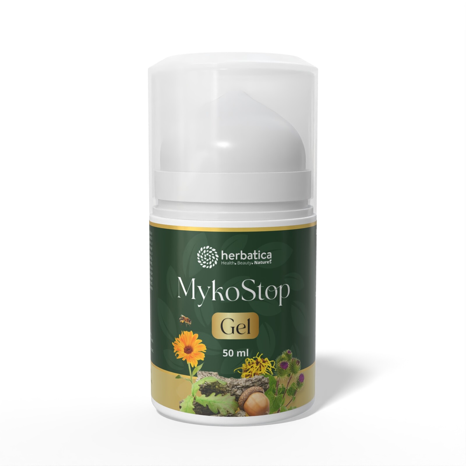 MykoStop Gel - antimykotický regeneračný gél na pokožku a nechty - 50 ml - Herbatica