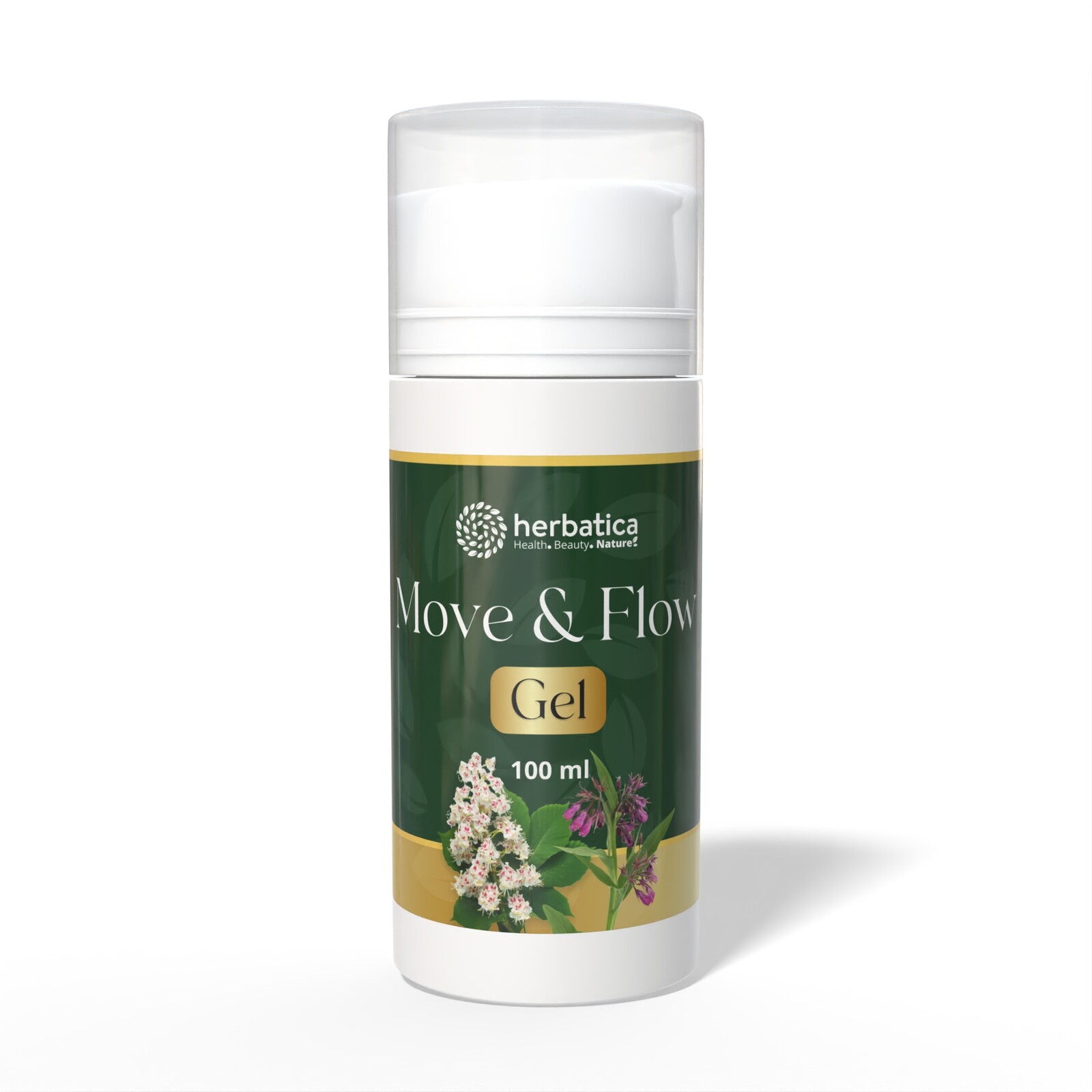 Move & Flow Gel – kostihojovo‑pagaštanový gél – 100 ml - Herbatica