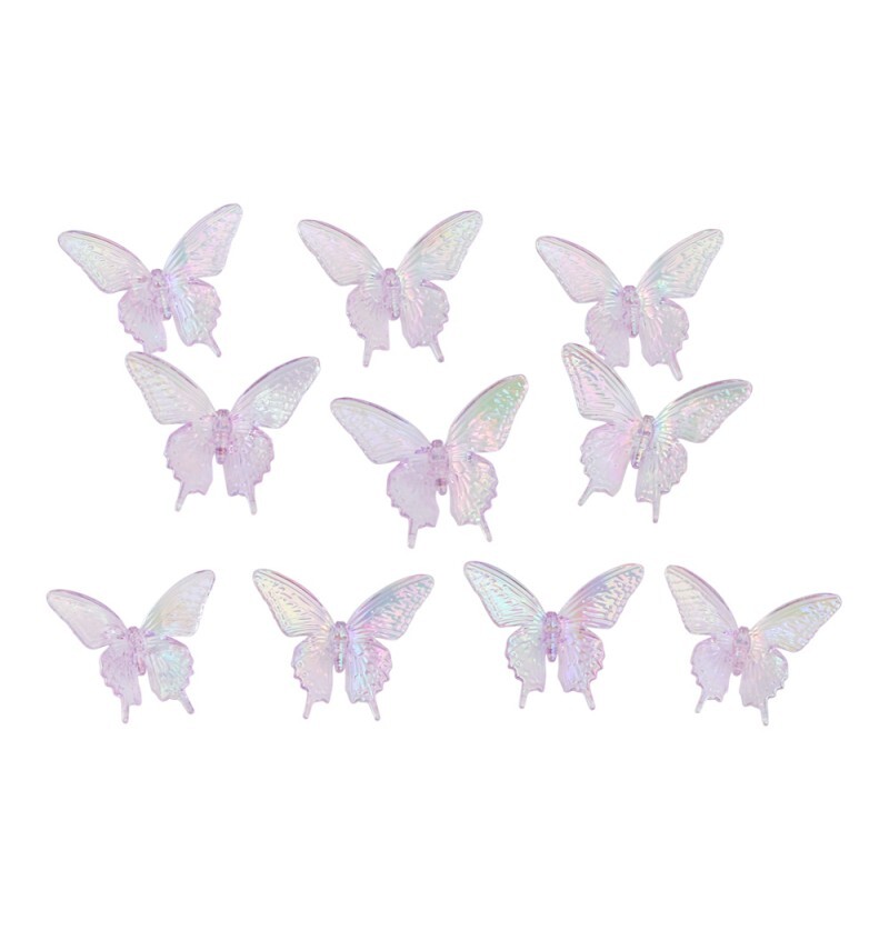 Chaks Dekoratívne akrylové motýle - Holografické 10 ks