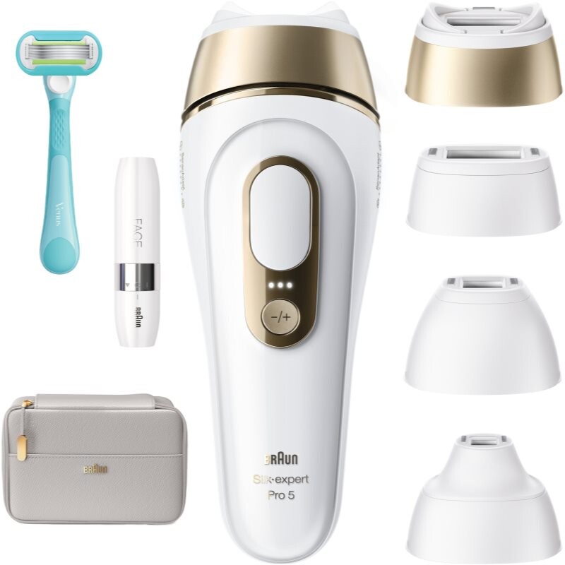 Braun IPL Silk·expert Pro 5 PL5412 inteligentné IPL zariadenie na odstránenie chĺpkov na telo, tvár, oblasť bikín a podpazušia 1 ks