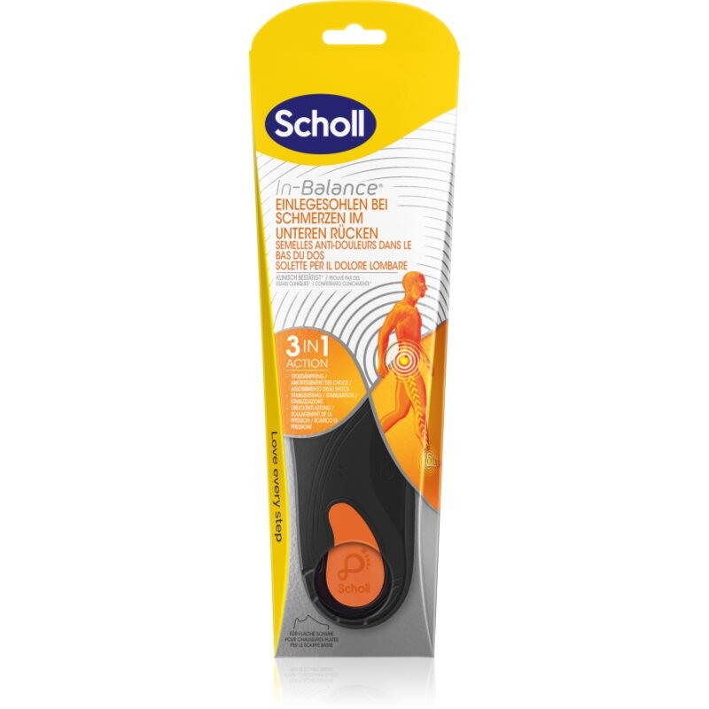 Scholl In-Balance Lower Back vložky do topánok na päty veľkosť Large 1 pár