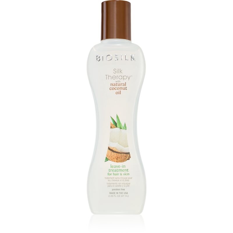 Biosilk Silk Therapy Natural Coconut Oil bezoplachová hydratačná starostlivosť na vlasy a telo 67 ml