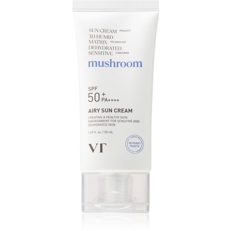 VT Cosmetics Mushroom Airy Sun Cream ochranný krém na tvár s hydratačným účinkom SPF 50+ 50 ml