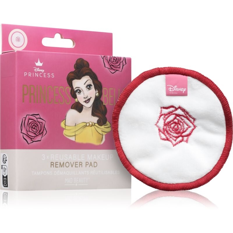 Mad Beauty Disney Princess Belle prateľné odličovacie tampóny 3 ks