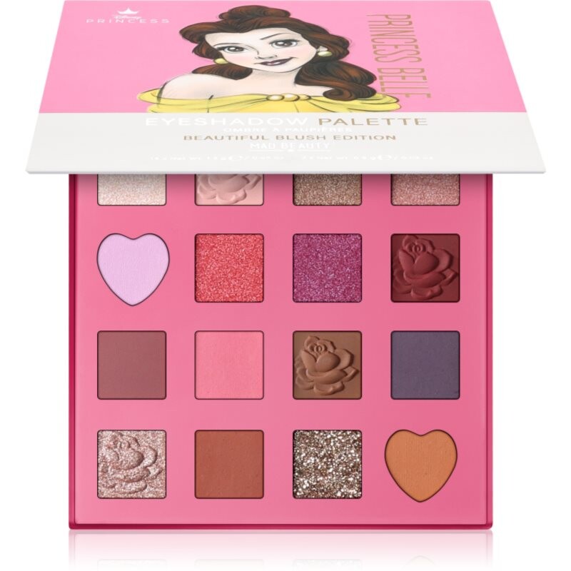 Mad Beauty Disney Princess Belle paletka očných tieňov 14x1.3 g