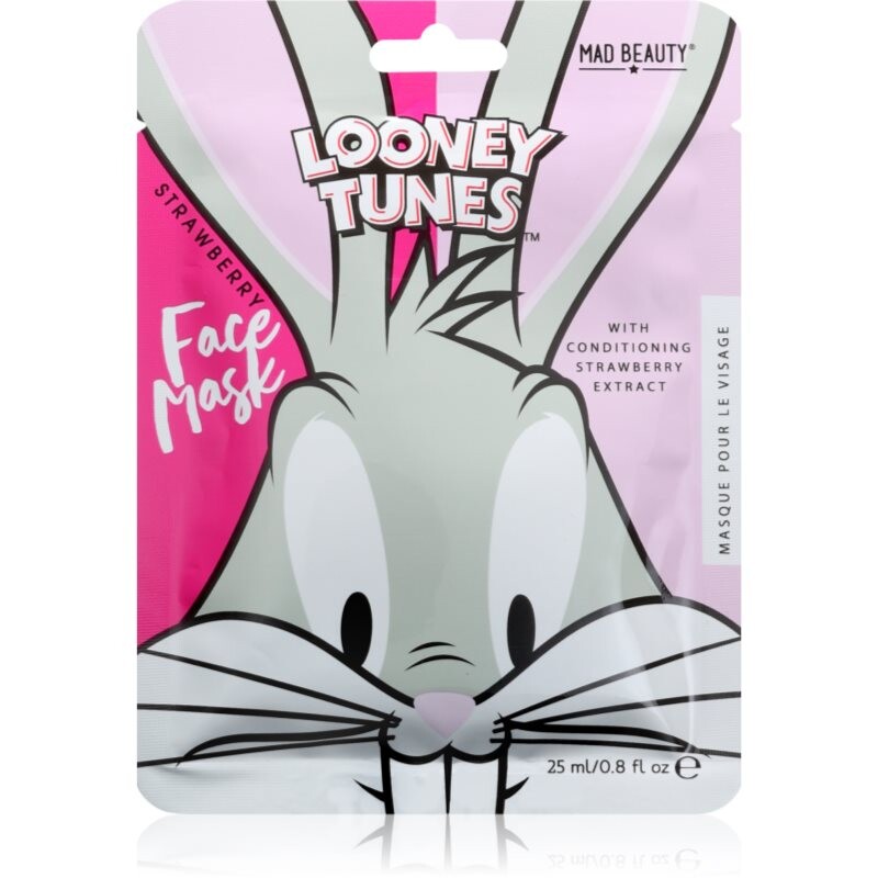 Mad Beauty Looney Tunes Bugs Bunny hydratačná plátienková maska s revitalizačným účinkom 25 ml