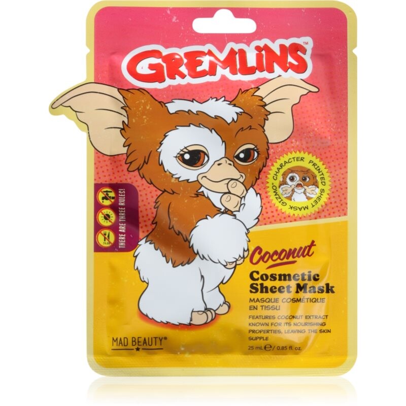 Mad Beauty Gremlins hydratačná plátienková maska s kyselinou hyalurónovou 25 ml