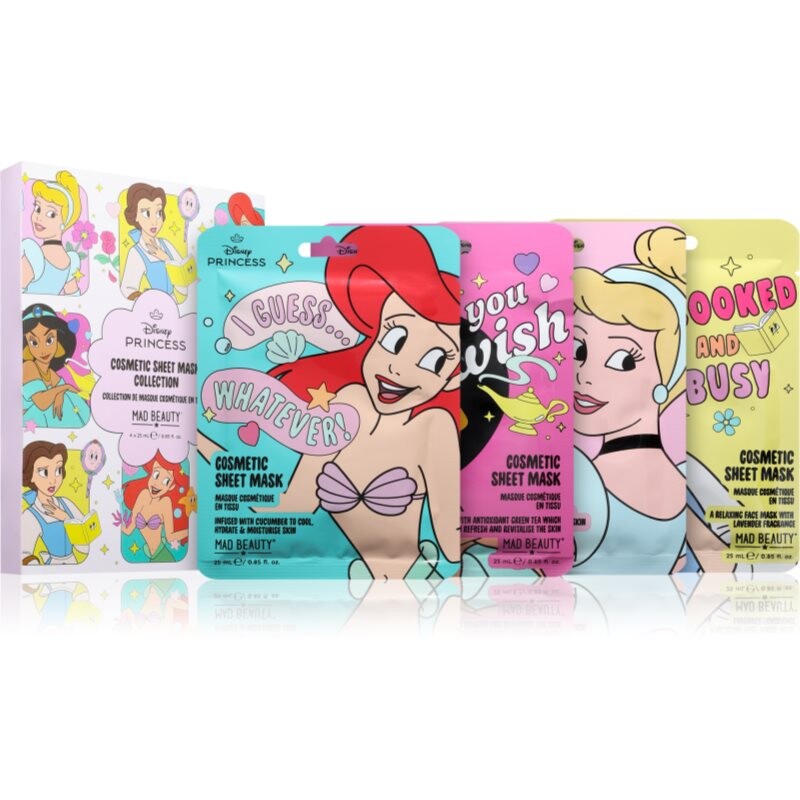 Mad Beauty Disney Princess Express Yourself sada plátenných masiek s hydratačným účinkom