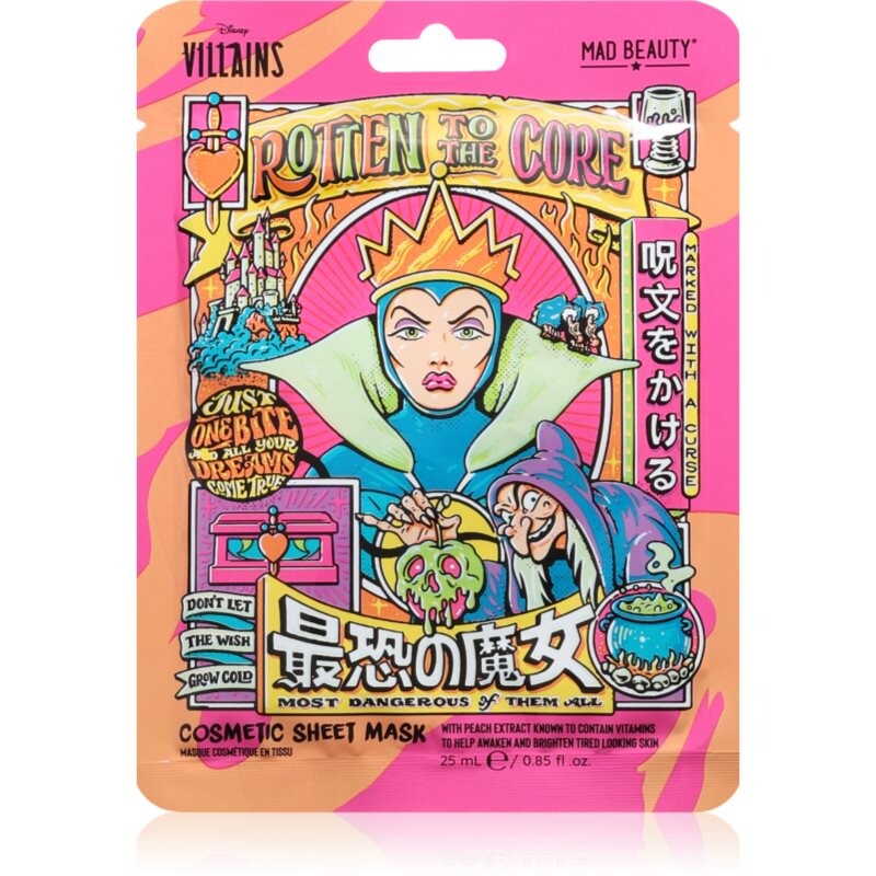 Mad Beauty Disney Villains Evil Queen plátenná maska s hydratačným a revitalizačným účinkom 25 ml