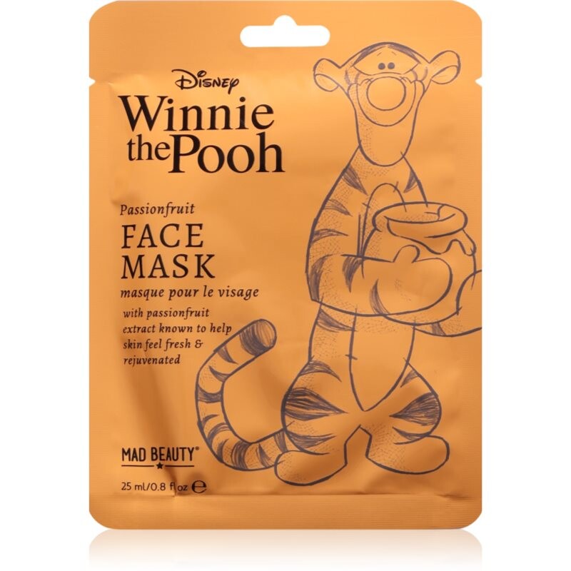 Mad Beauty Winnie The Pooh Tigger plátenná maska s revitalizačným účinkom 25 ml