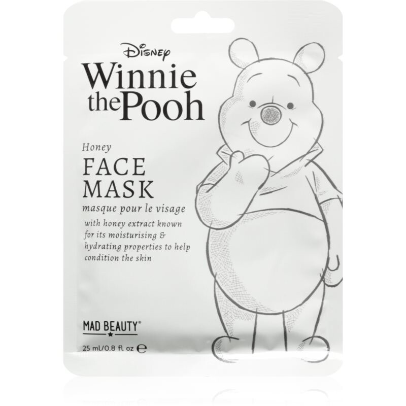 Mad Beauty Winnie The Pooh vyživujúca plátienková maska s hydratačným účinkom Winnie The Pooh 25 ml