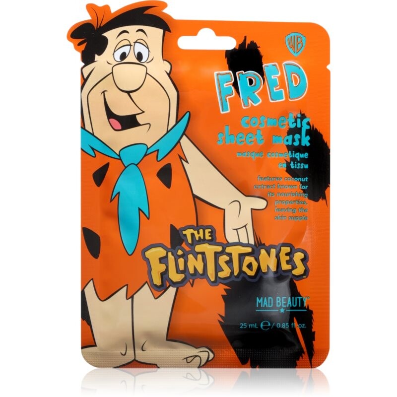 Mad Beauty The Flinstones Fred hydratačná plátienková maska 25 ml
