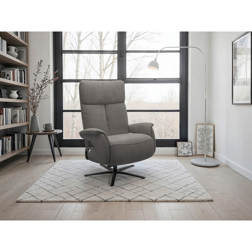 Sit & More RELAXAČNÉ KRESLO, textil, grafitová