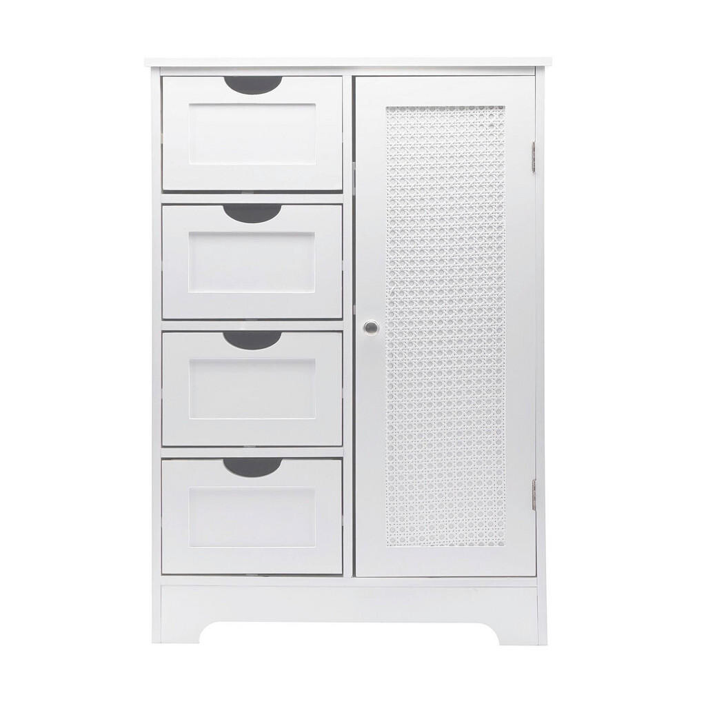 Livetastic ŠIROKÁ KOMODA, biela, 55/80/30 cm