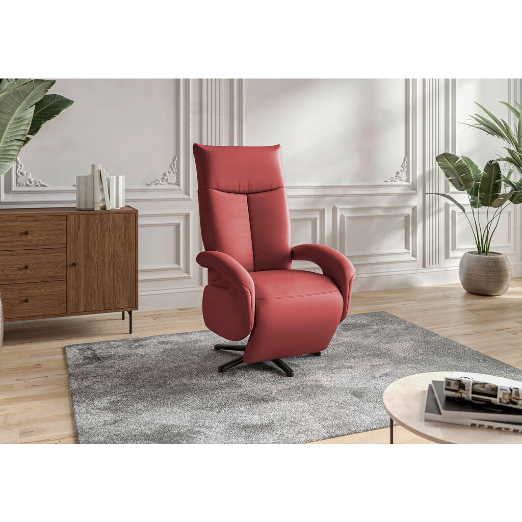 Sit & More KRESLO, koža, červená