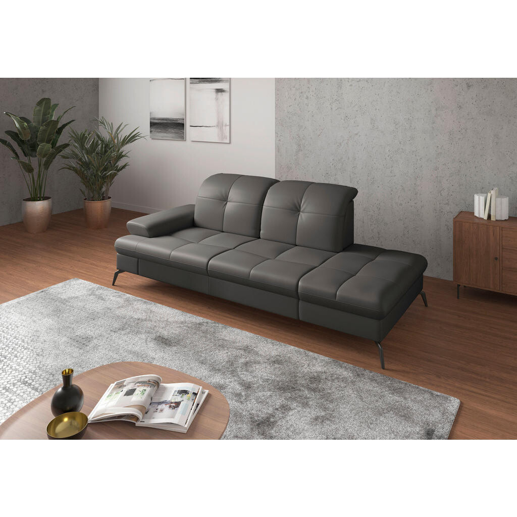 Sit & More LEŇOŠKA, koža, antracitová