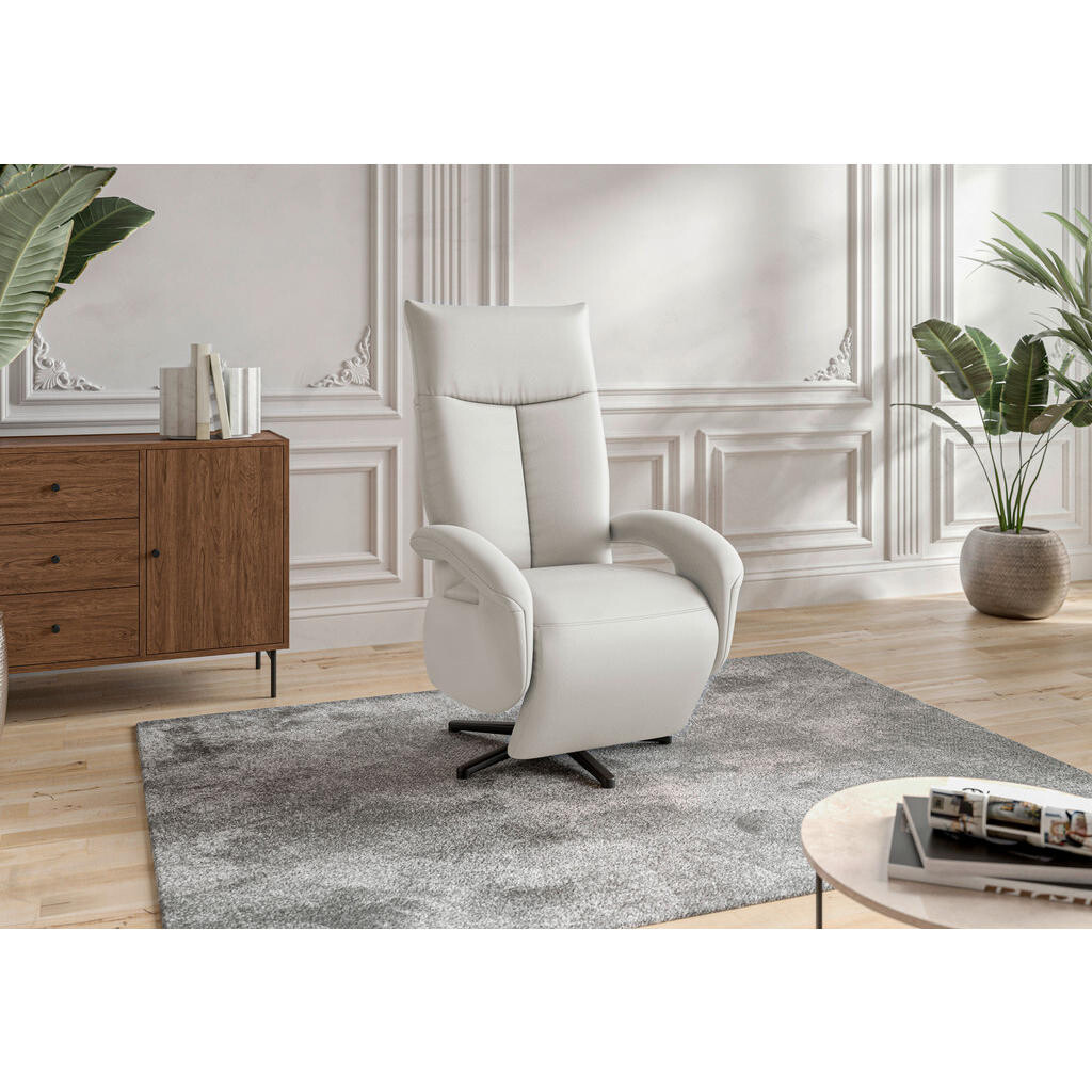 Sit & More KRESLO, koža, biela