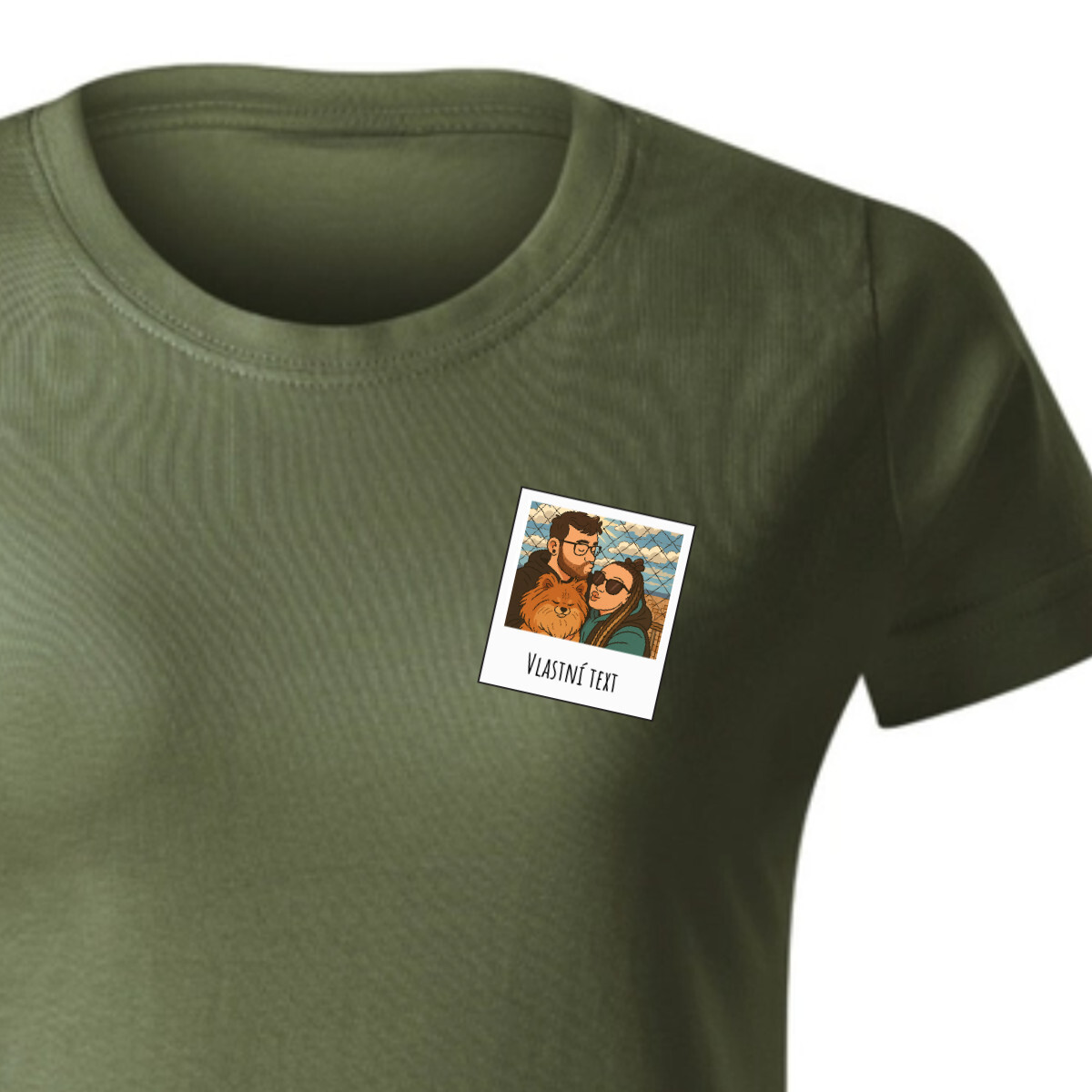 Personalizované dámské tričko s polaroidem