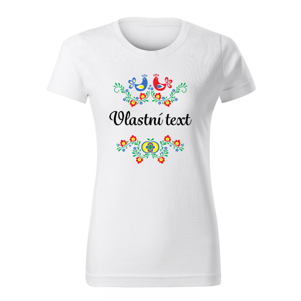 Personalizované dámské tričko s folklórním vzorem