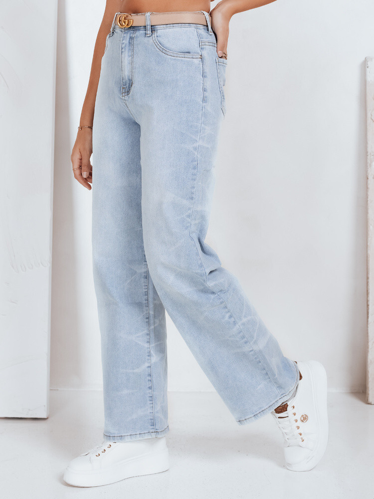Dámske široké modré džínsy FashionStreet UY2820 L