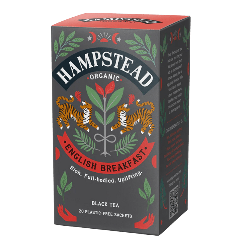 HAMPSTEAD TEA BIO čierny čaj English Breakfast 20 vrecúšok