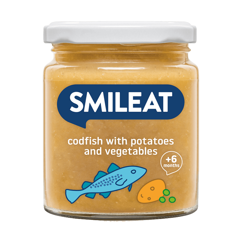 SMILEAT BIO príkrm divoká treska so zemiakmi a zeleninou s extra panenským olivovým olejom 6M+ 230 g