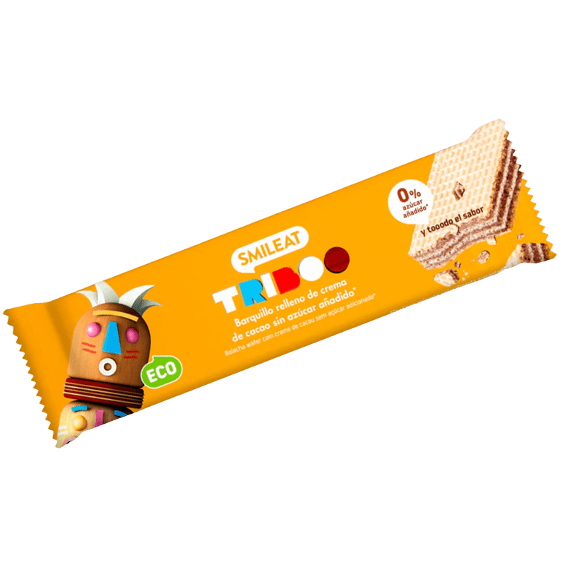 SMILEAT BIO celozrnná oblátka s kakaovou náplňou s agáve 30 g