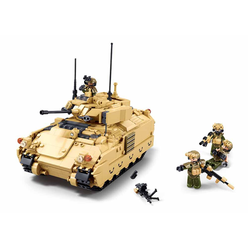 Stavebnica Sluban Model Bricks Tank M3A3S Bradley M38-B1363