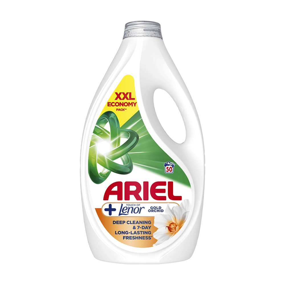 ARIEL Gold Orchid + Lenor Tekutý prací prostriedok 50 praní 2,25 l