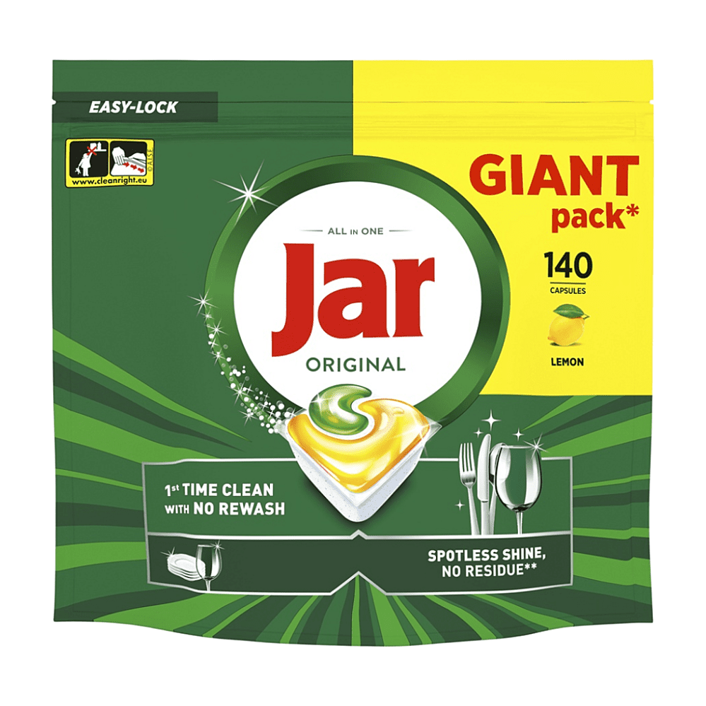 JAR Tablety do umývačky Original All-in-One Yellow 140 kusov