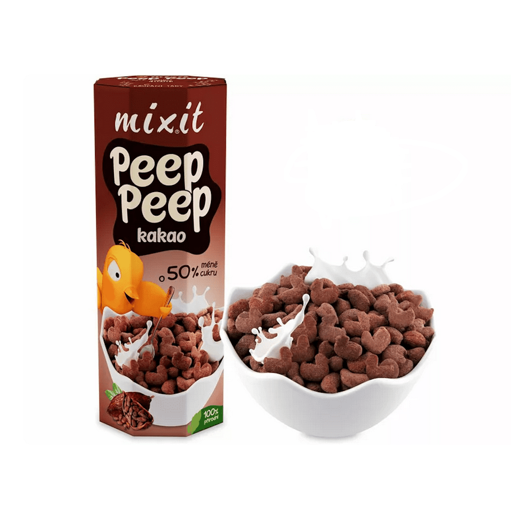 MIXIT Cereálie Peep Peep kakao, poškodený obal