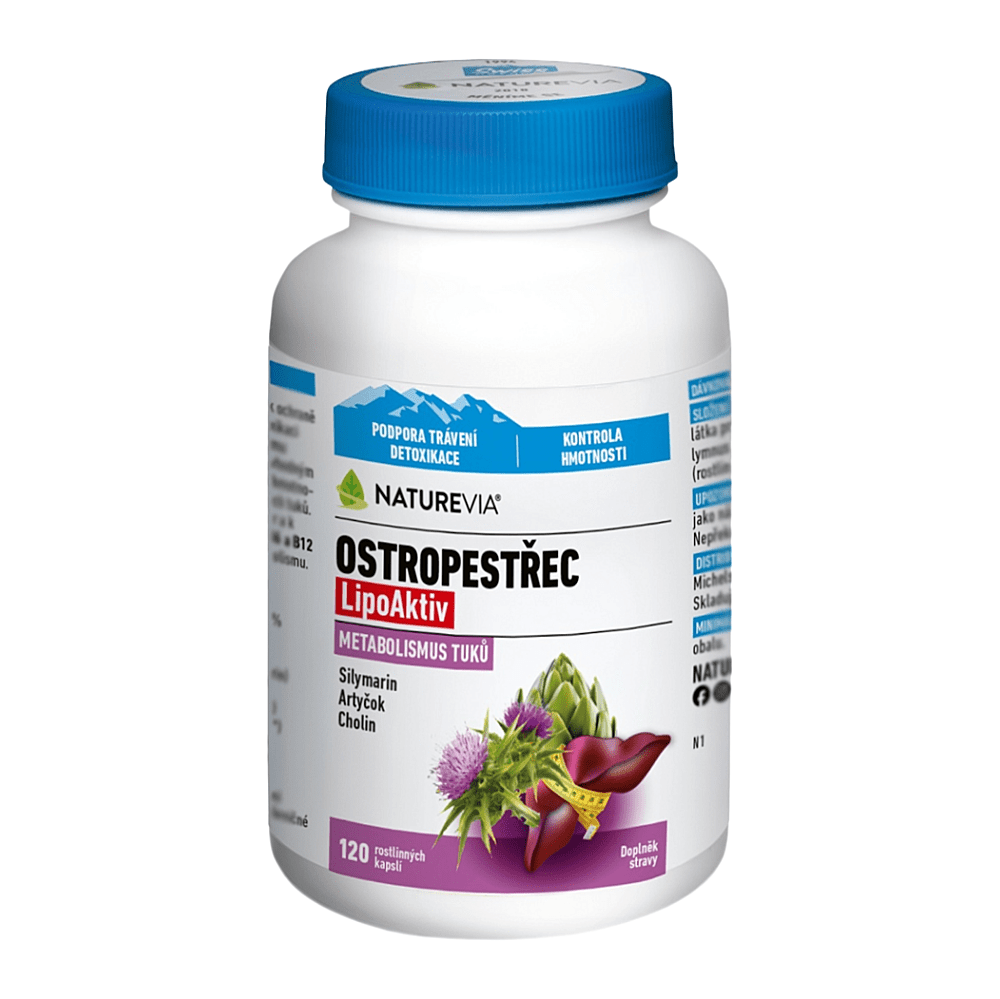 NATUREVIA Pestrec lipoaktiv 120 kapsúl