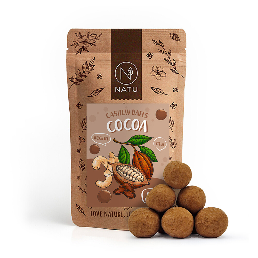 NATU Kakaové guličky s kešu krémom 70 g