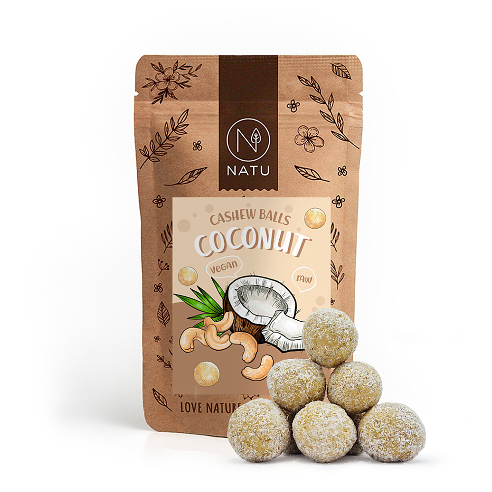NATU Kokosové guličky s kešu krémom 70 g