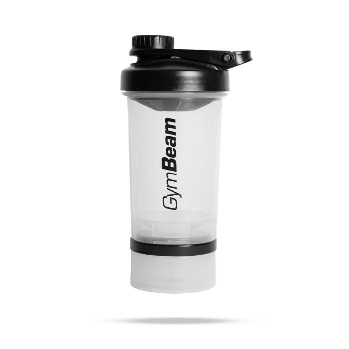 GymBeam Viacdielny šejker 2in1 Clear 500ml