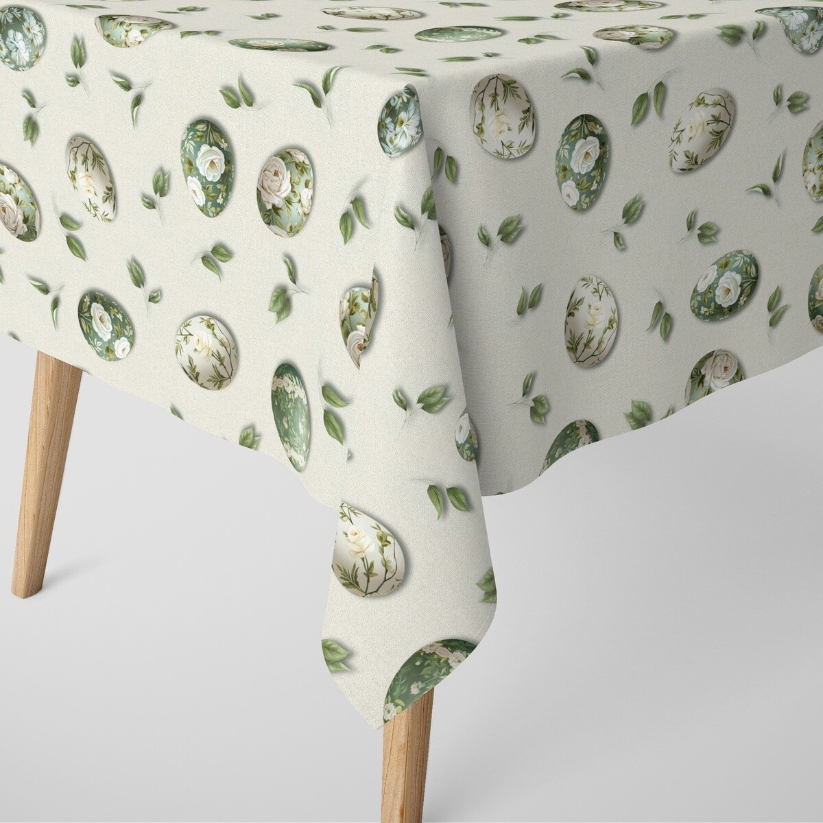 Obrus veľkonočný, Kraslice, zelený