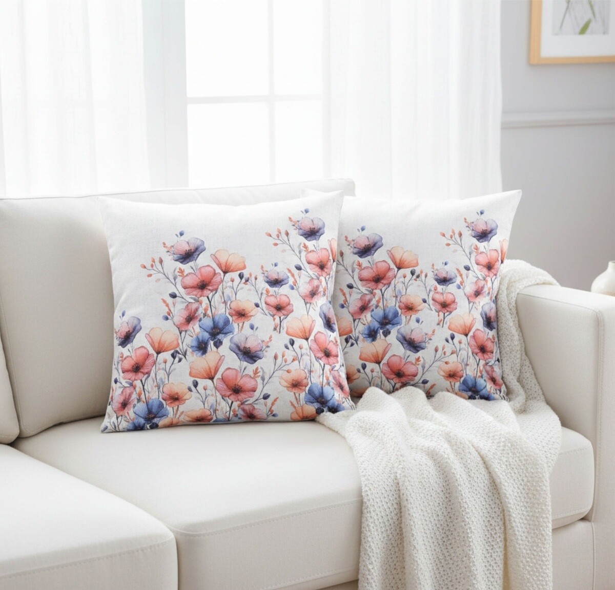 Obliečka na vankúš, Farebná lúka, 40 x 40 cm