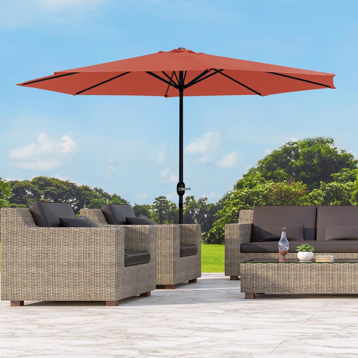 Slnečník UV50+, terakota, Ø 3 m