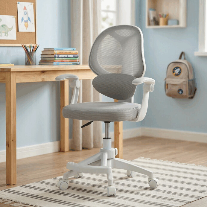 Detská stolička WIZARD – sieť, sivá