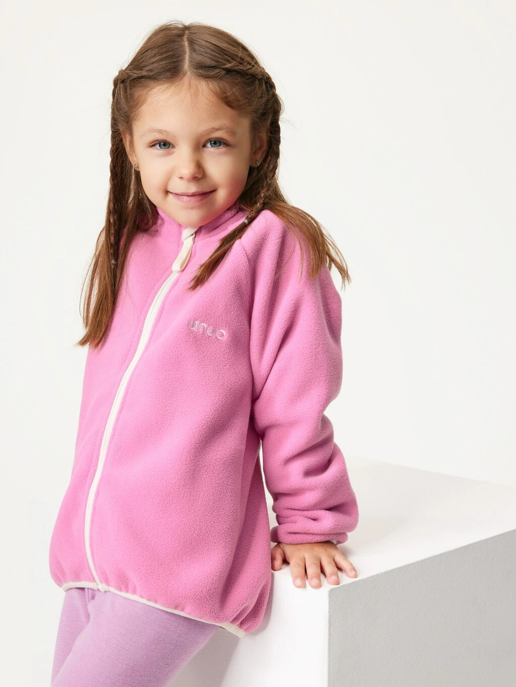 Detská flísová mikina, Ružová, veľ. 122/128