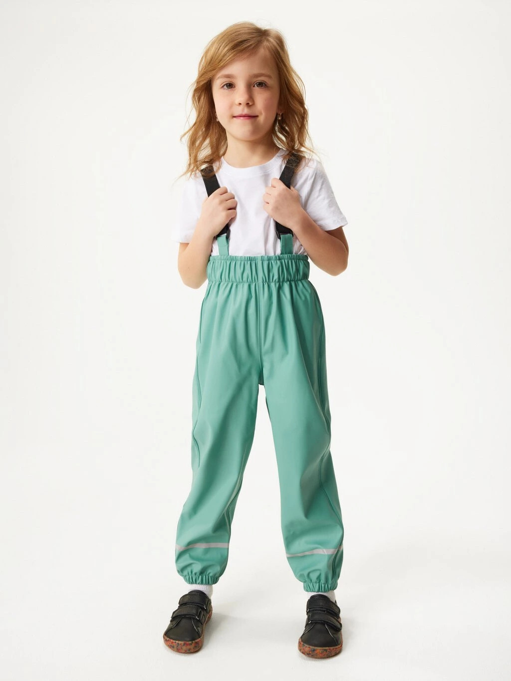 Detské nepremokavé nohavice bez zateplenia, Zelená - veľ. 134/140