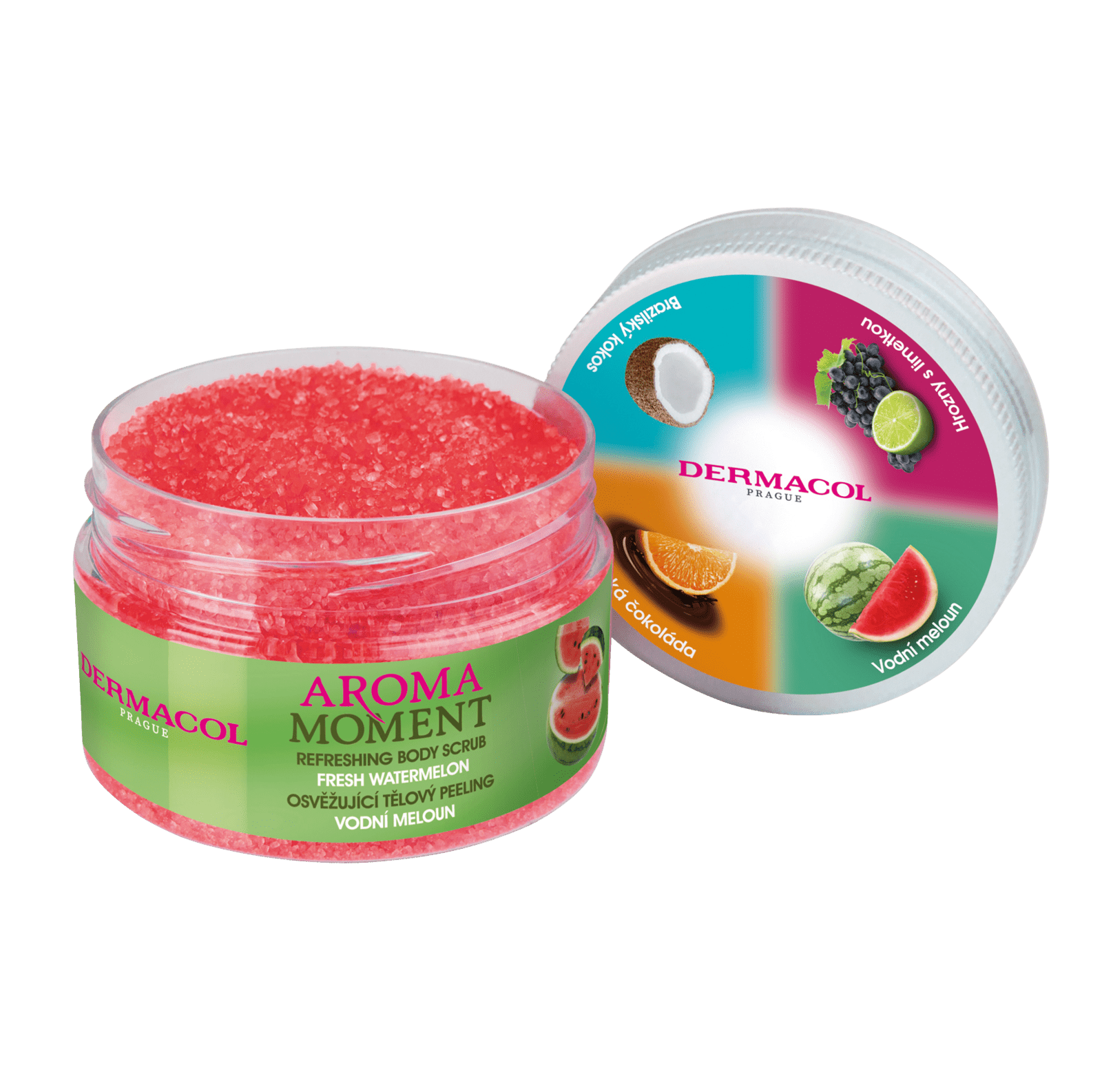 DERMACOL Aróma Moment osviežujúci telový peeling vodný melón 200 g