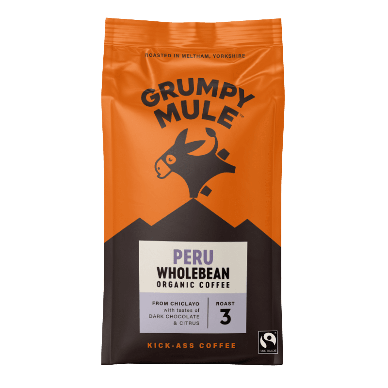 GRUMPY MULE BIO Peru SCA 84+ zrnková káva Arabica 200 g