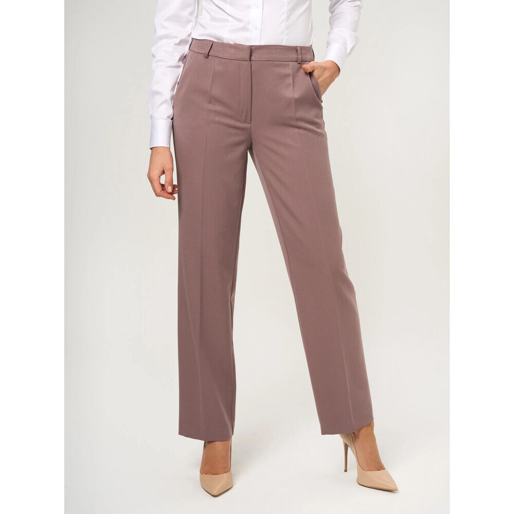 Elegantné dámske nohavice svetlohnedé 19639