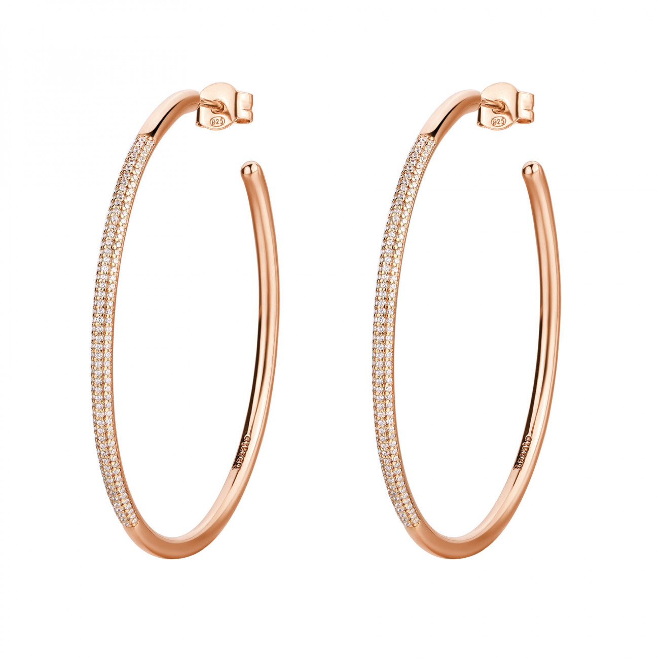 Rosato Očarujúce kruhové náušnice so zirkónmi Bianca RZBI49