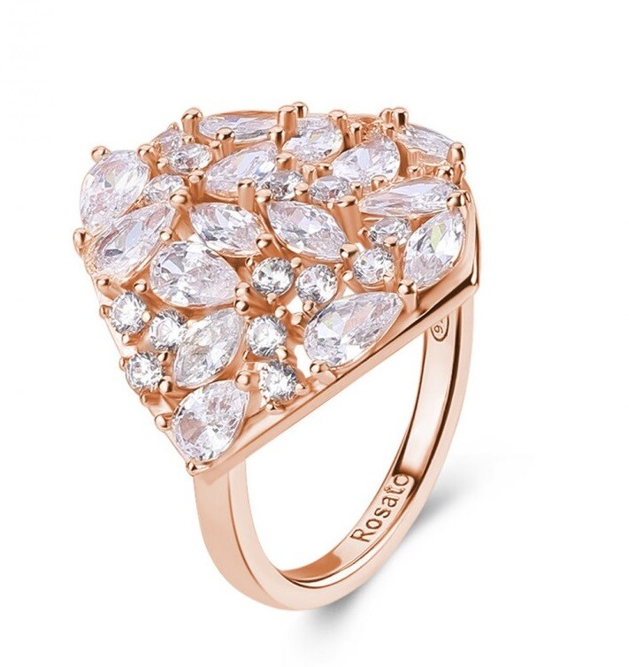 Rosato Blyštivý pozlátený prsteň pre ženy Gemma RZGE51 54 mm