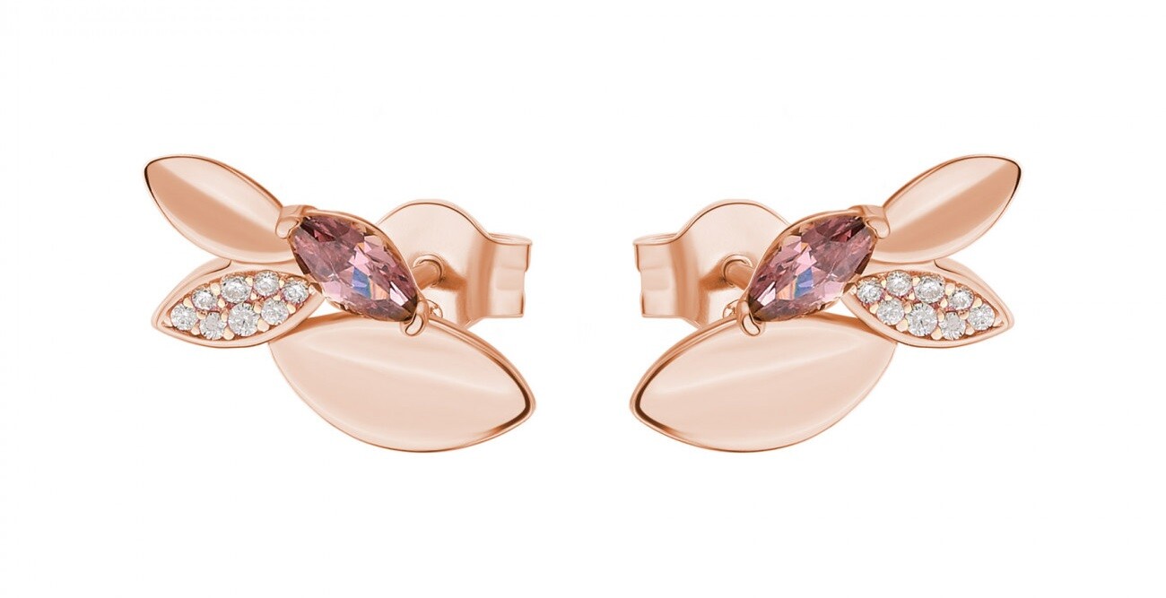Rosato Pôvabné pozlátené náušnice s kubickými zirkónmi Gaia RZGA51