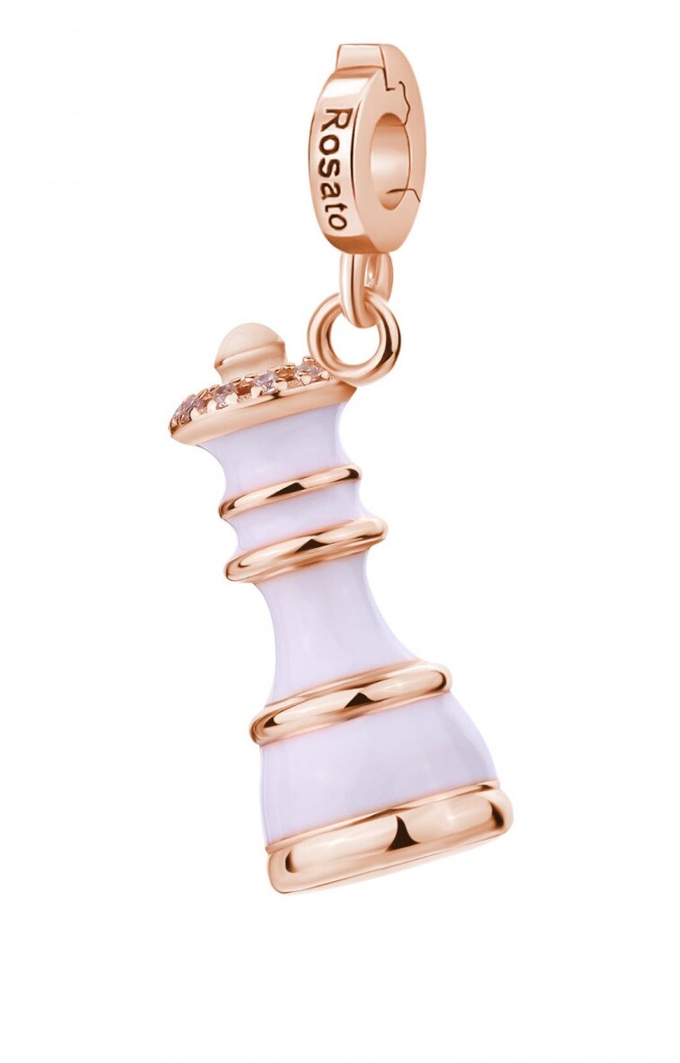 Rosato Ružovo pozlátený prívesok Šachová figúrka Storie RZ244