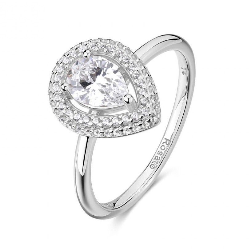 Rosato Oslnivý strieborný prsteň s kubickými zirkónmi Anna RZAN31 56 mm