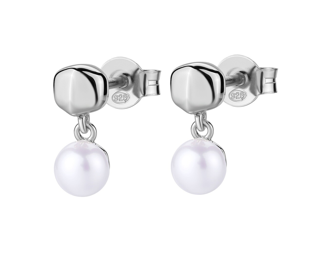 Rosato Strieborné náušnice s pravou perlou Azzurra RZAZ027
